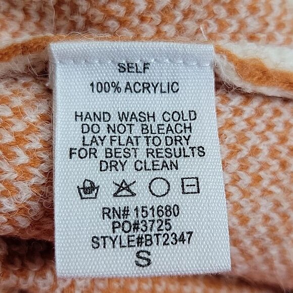 STORIA Cropped Tiger Striped Sweater Size Small - Picture 7 of 7